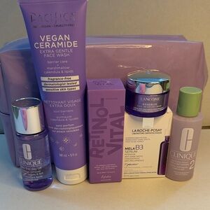 Luxury Anti-Aging & Brightening Skincare Set Lancome, Clinique, Pacifica